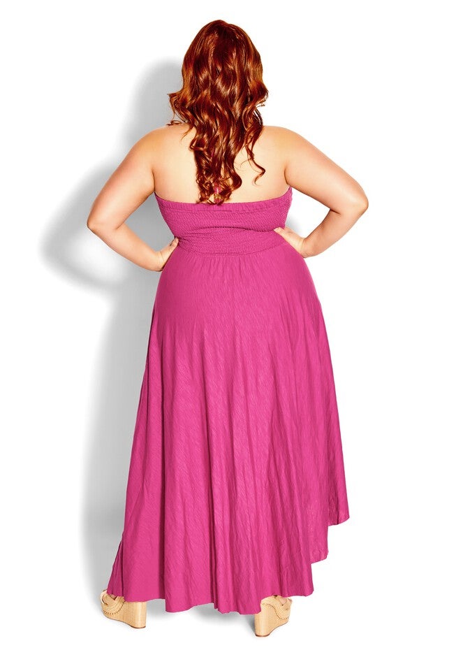 Plait Detail Maxi Dress - fuchsia, PINK, alternate image number null