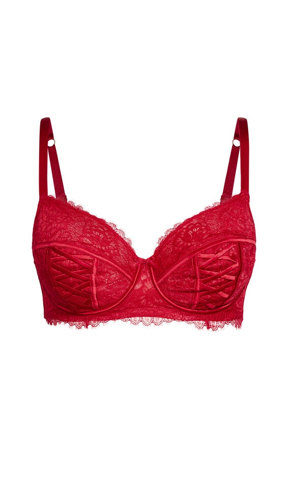 Irina Underwire Demi Bra - ruby, RED, alternate image number 3