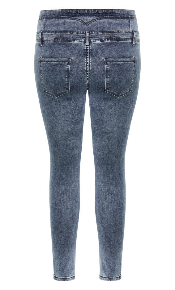 Asha Slit Corset Jean - dove grey, GREY, alternate image number 5