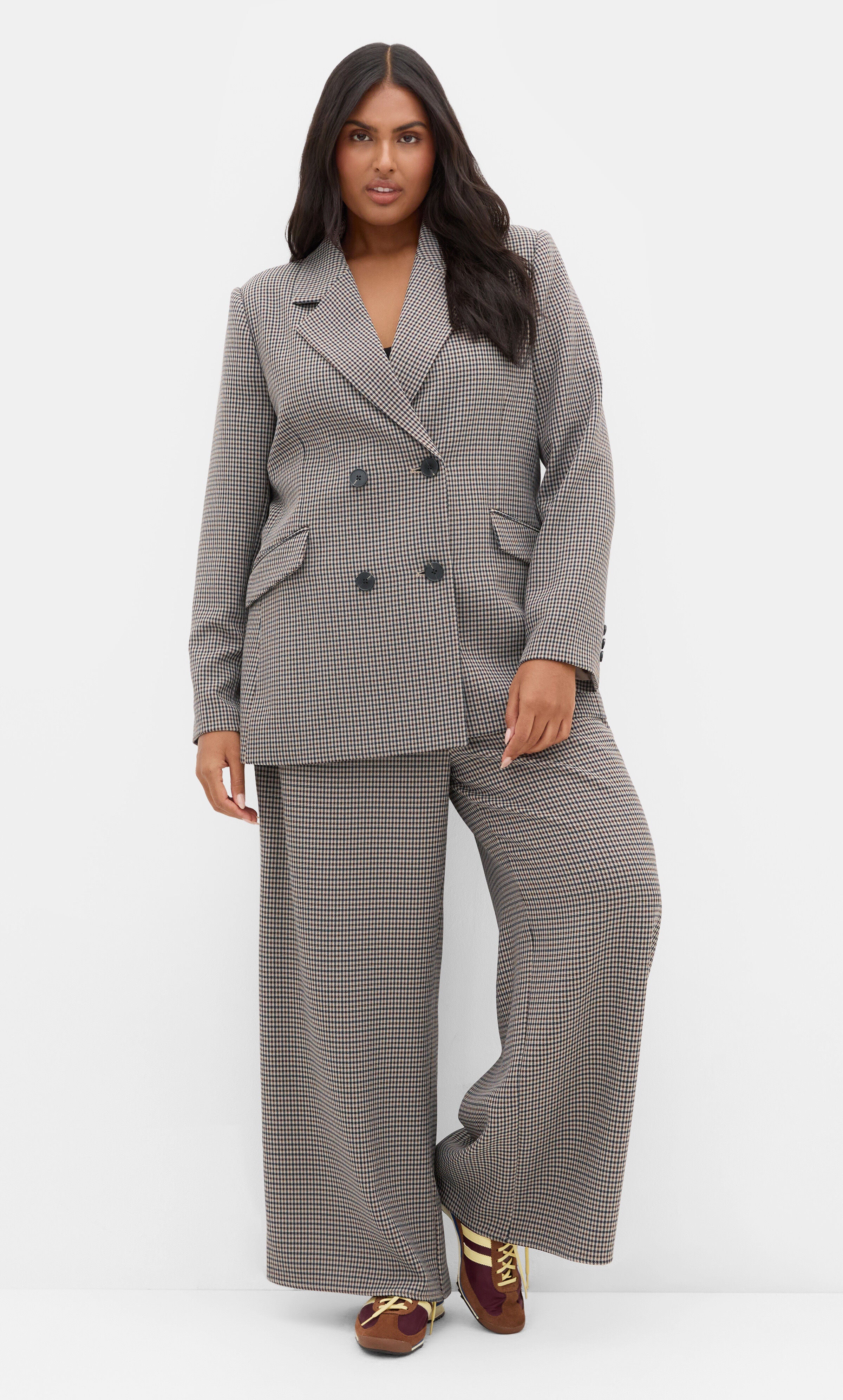 Tiana Plaid Jacket, BEIGE, on-hover image number 1