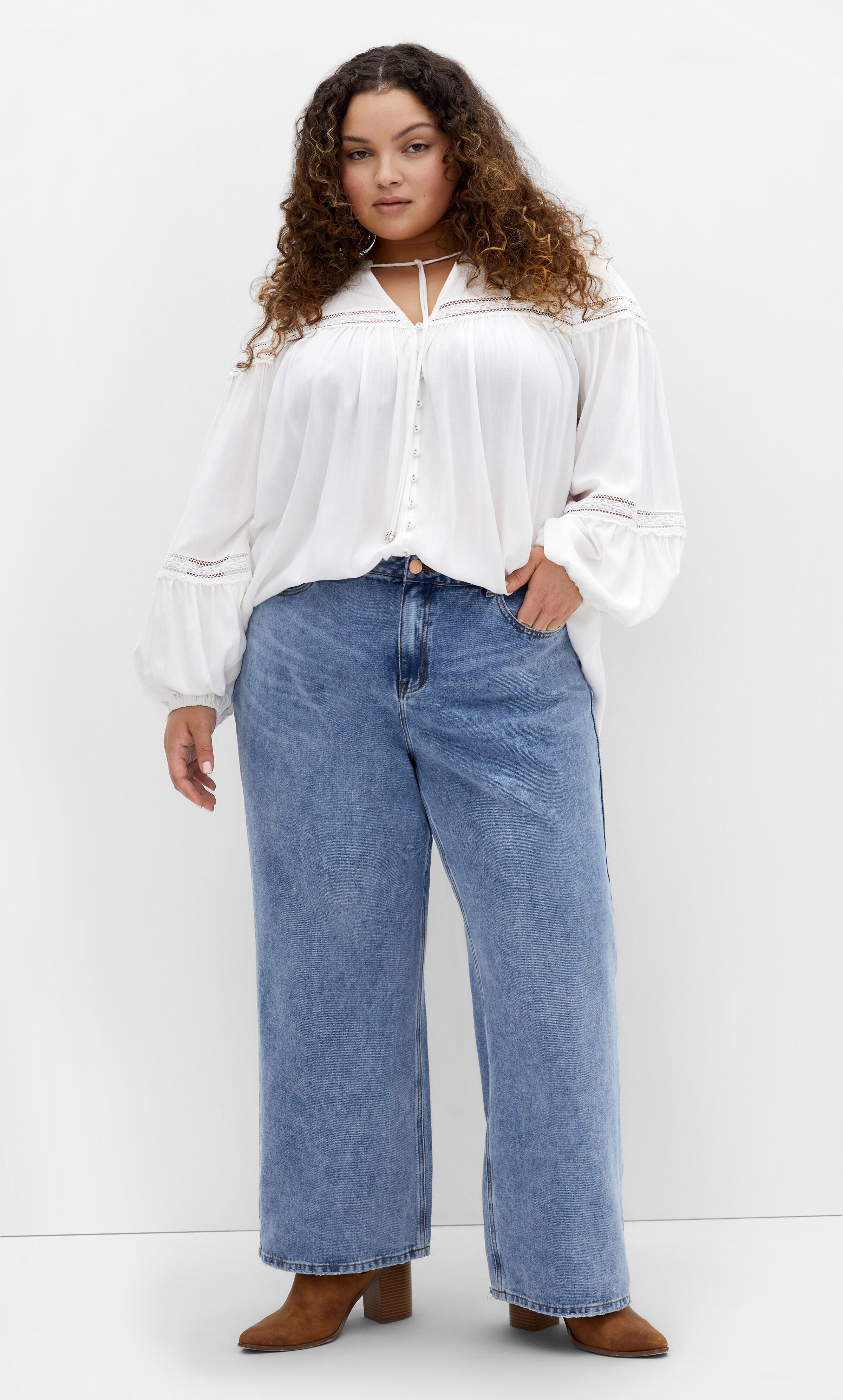 Averi Shirt - ivory, WHITE, alternate image number 1