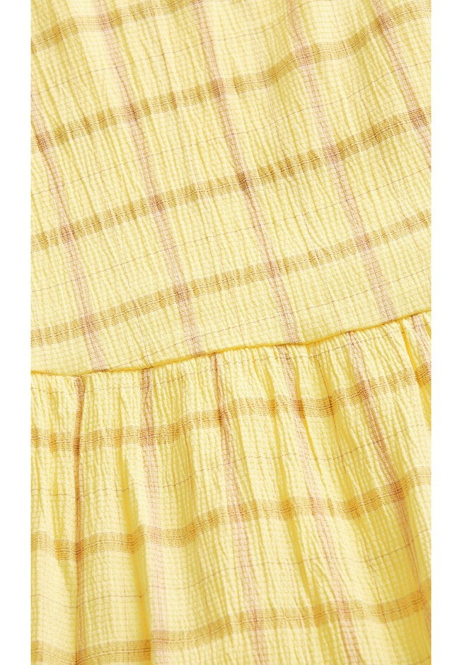 Flirty Check Dress - lemon check, YELLOW, alternate image number 4