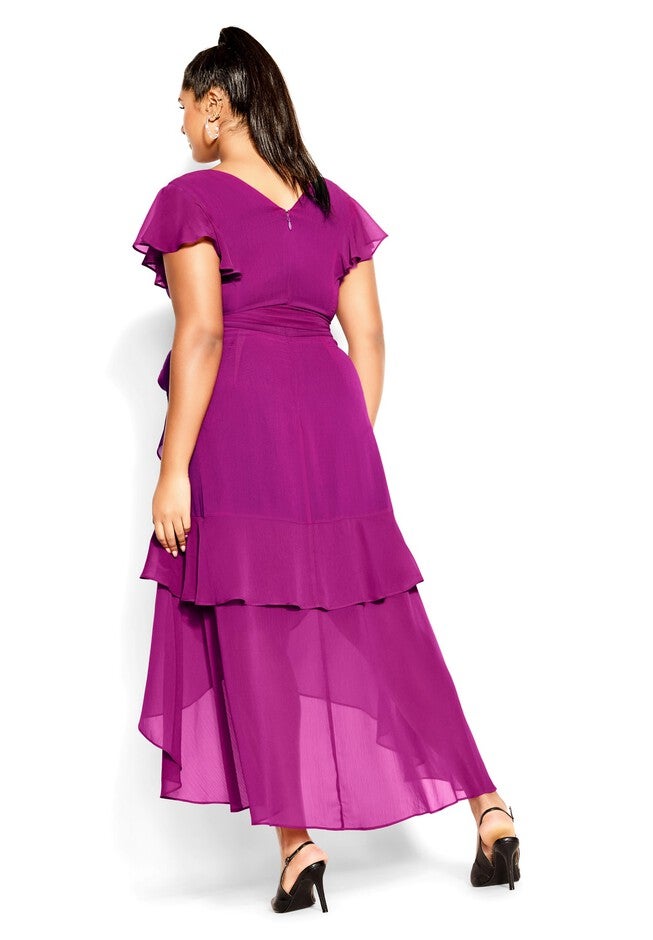 Flirty Tier Maxi Dress - magenta, PINK, alternate image number 5
