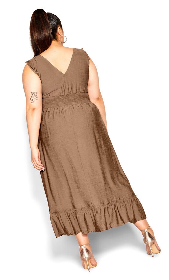 Avalina Maxi Dress - mocha, MOCHA, alternate image number 4