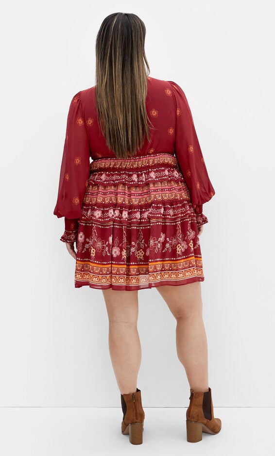 Hudson Mini Dress - rust, ORANGE, alternate image number null