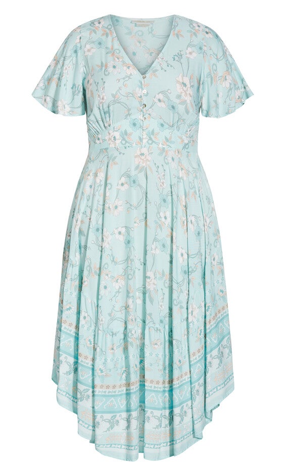 Spirited Floral Maxi Dress - sea foam, GREEN, alternate image number 4