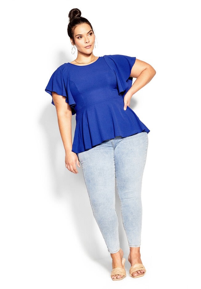 Romantic Mood Top - royal blue, BLUE, on-hover image number null