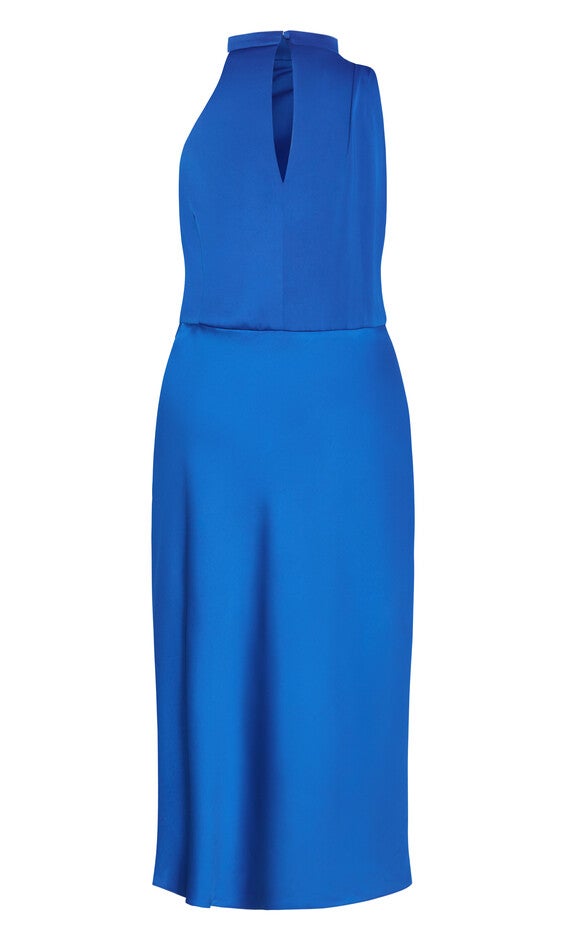 Limelight Halter Dress - cerulean, BLUE, alternate image number null