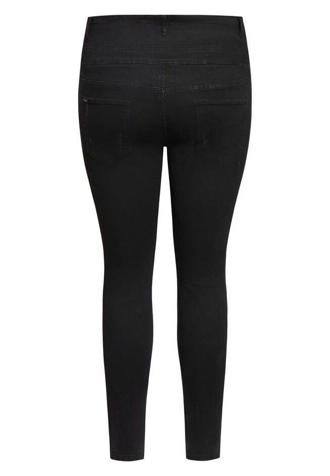 Asha Patch Corset Jean - black wash, BLACK, alternate image number null