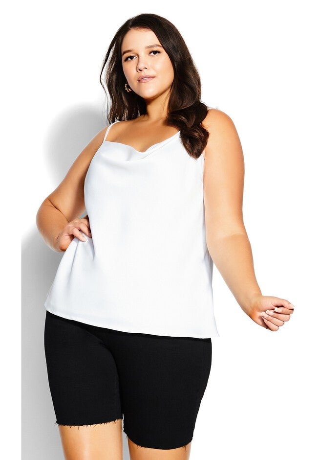 Simply Cowl Cami - ivory, WHITE, hi-res image number null