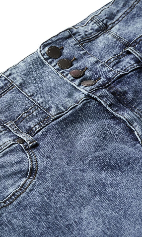 Asha Slit Corset Jean - dove grey, GREY, alternate image number 6