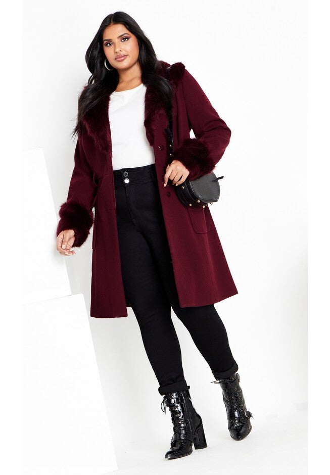 Make Me Blush Coat - bordeaux, RED, hi-res image number null