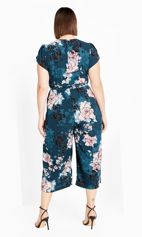Blossom Tie Jumpsuit - jade, GREEN, alternate image number 2