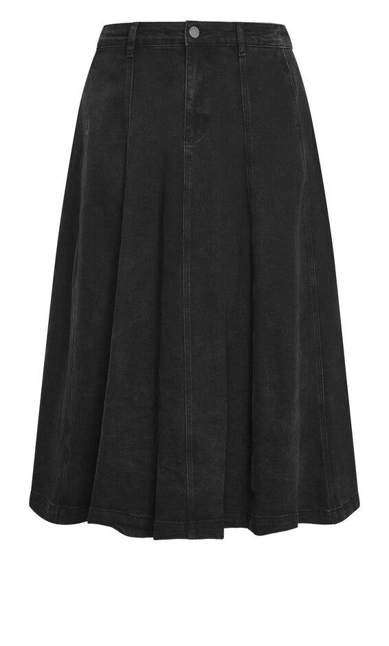 Alina Skirt - black wash, BLACK, alternate image number 4