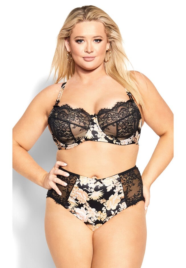Sienna Underwire Demi Bra - black, BLACK, hi-res image number null