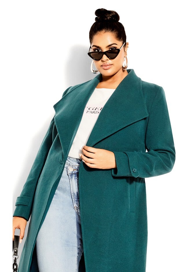 So Chic Coat - alpine, GREEN, on-hover image number 1