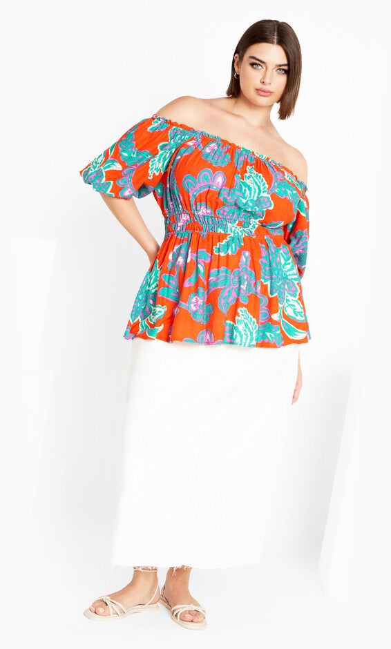 Sophia Top - orange, RED, alternate image number null