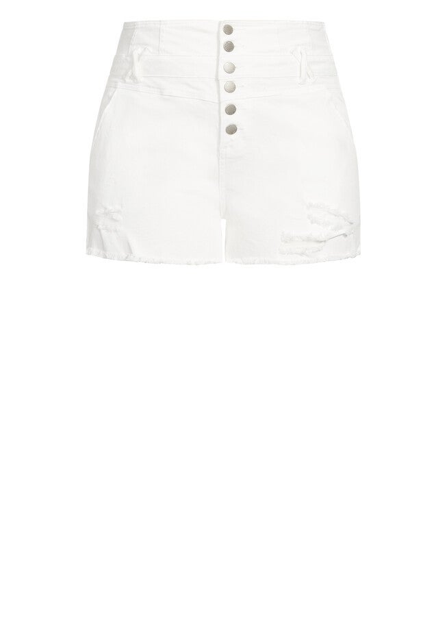 Corset Waist Short - ivory, WHITE, alternate image number 3