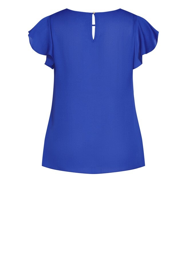 Sweet Waterfall Top - royal blue, BLUE, alternate image number 3