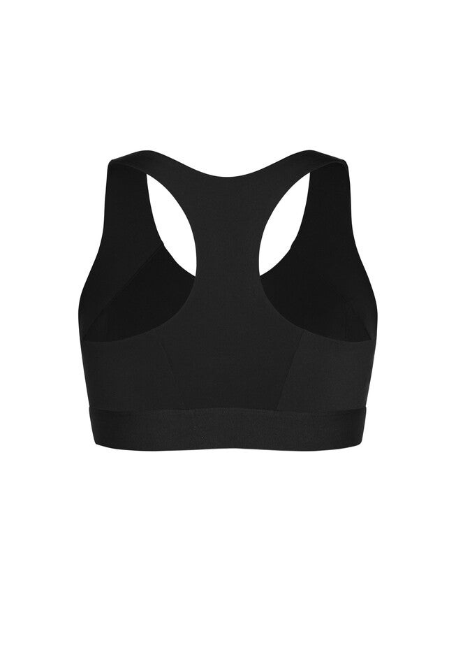 Zip Sports Bra - black, BLACK, alternate image number null