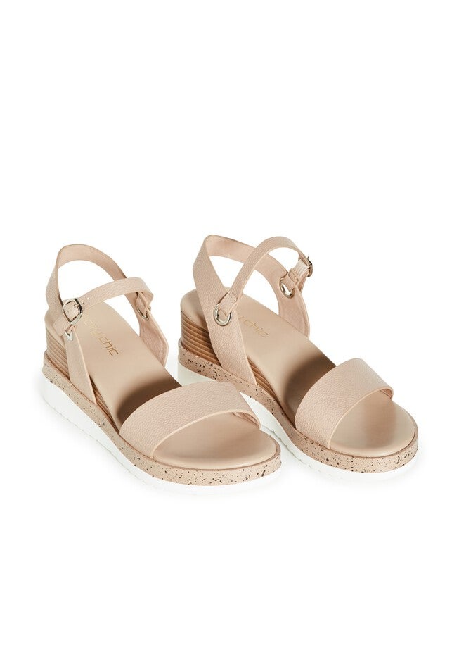 WIDE FIT Wild Side Wedge - beige, BEIGE, alternate image number null