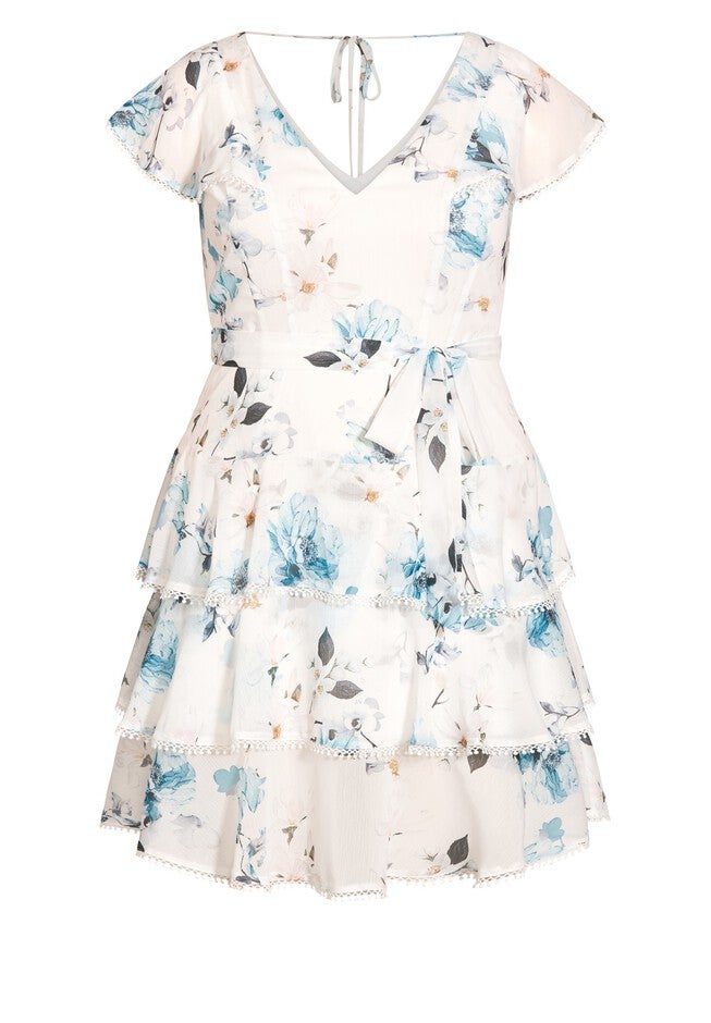 Floral Orchid Dress - ivory, WHITE, alternate image number 2