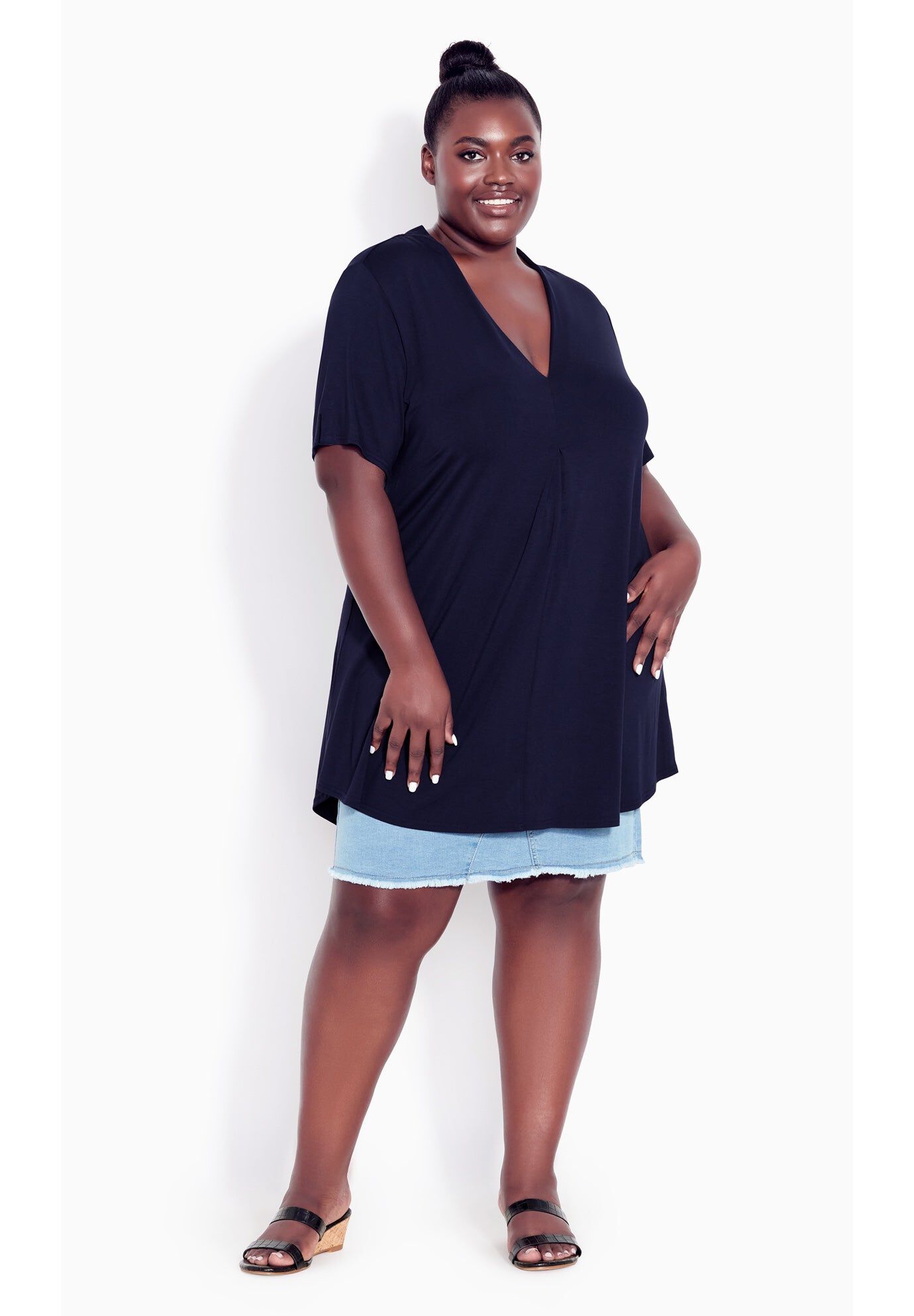 Kaylie Hi Lo Top, NAVY, hi-res image number 0
