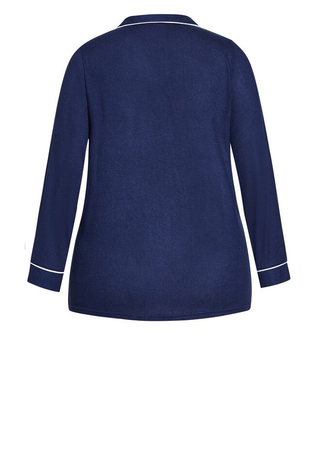 Hacci Button Plain Top, NAVY, alternate image number null