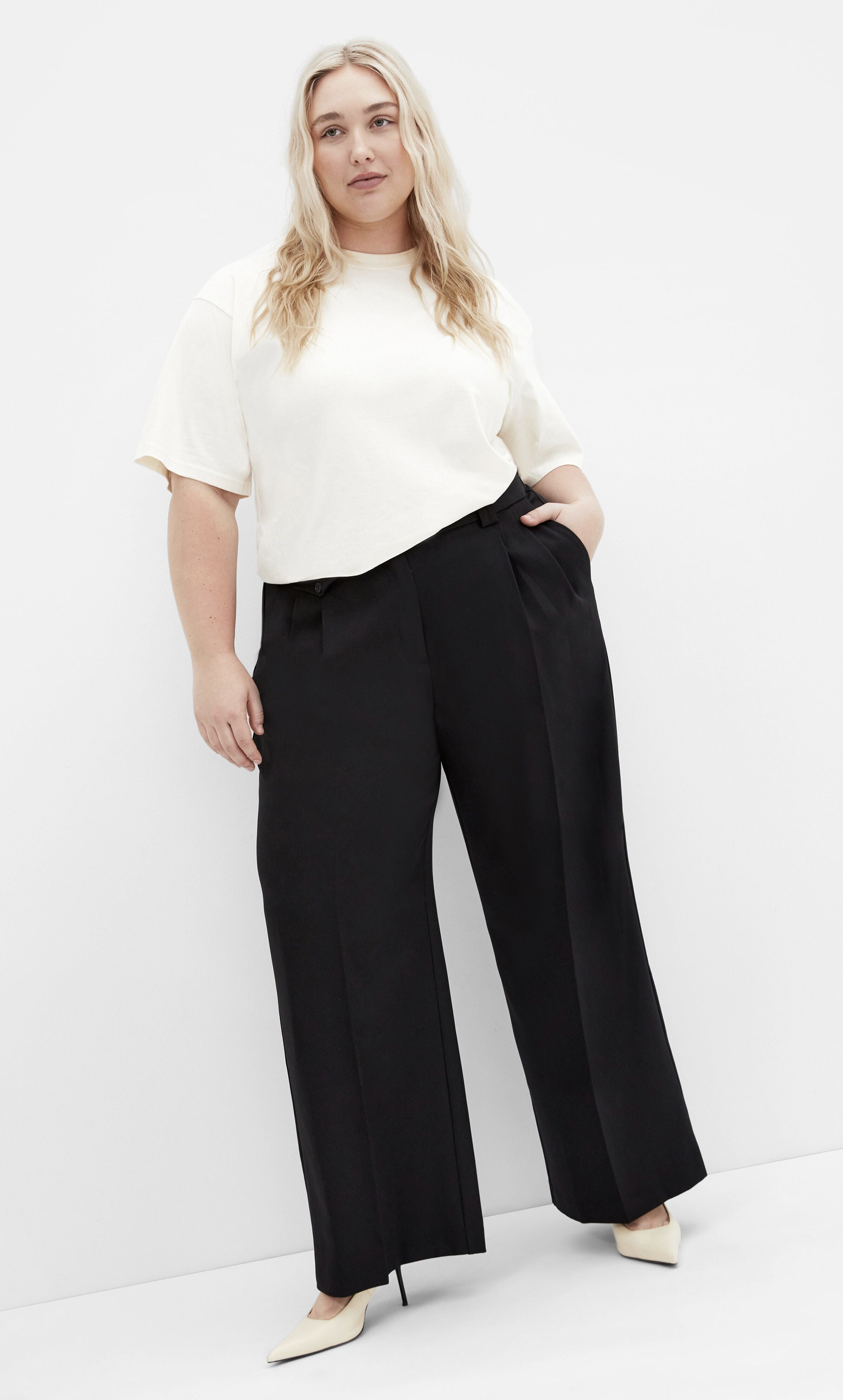 Jazmin Crepe Pant - black, BLACK, alternate image number 3