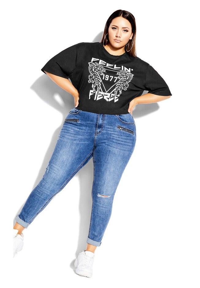 Animal Vibe Tee - black, BLACK, alternate image number 2