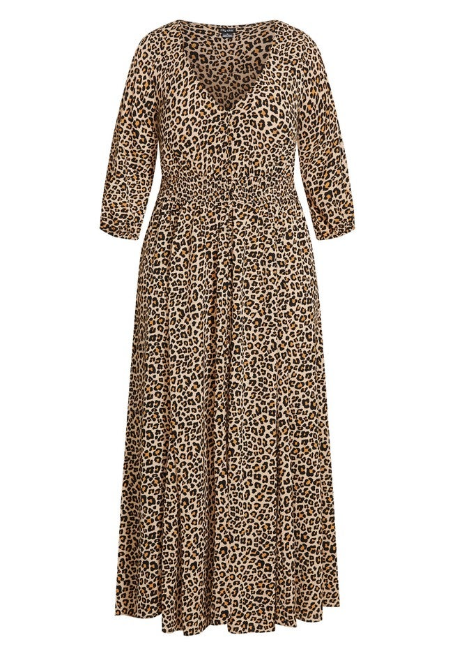 Desire Print Maxi Dress - cheetah, BEIGE, alternate image number 2