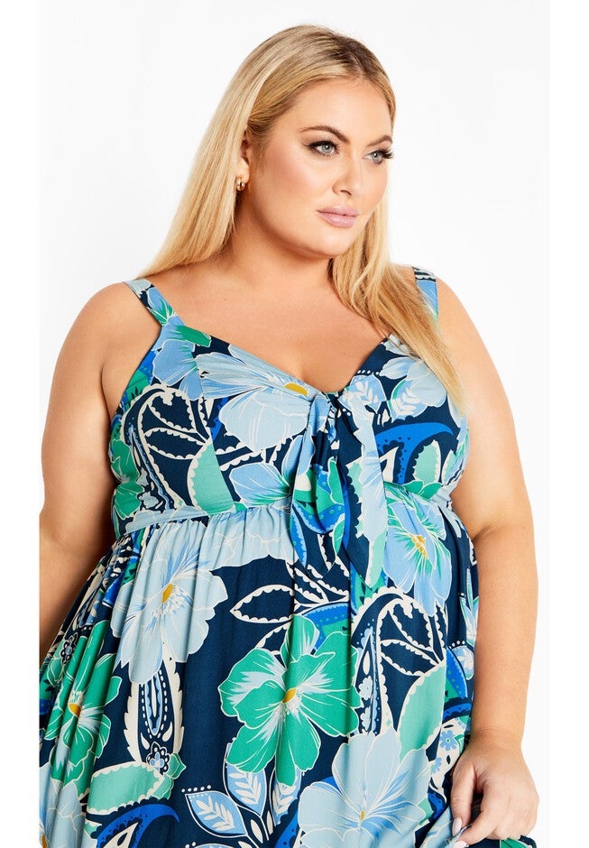 Evie Print Maxi Dress, INDIGO SUMMER, alternate image number null