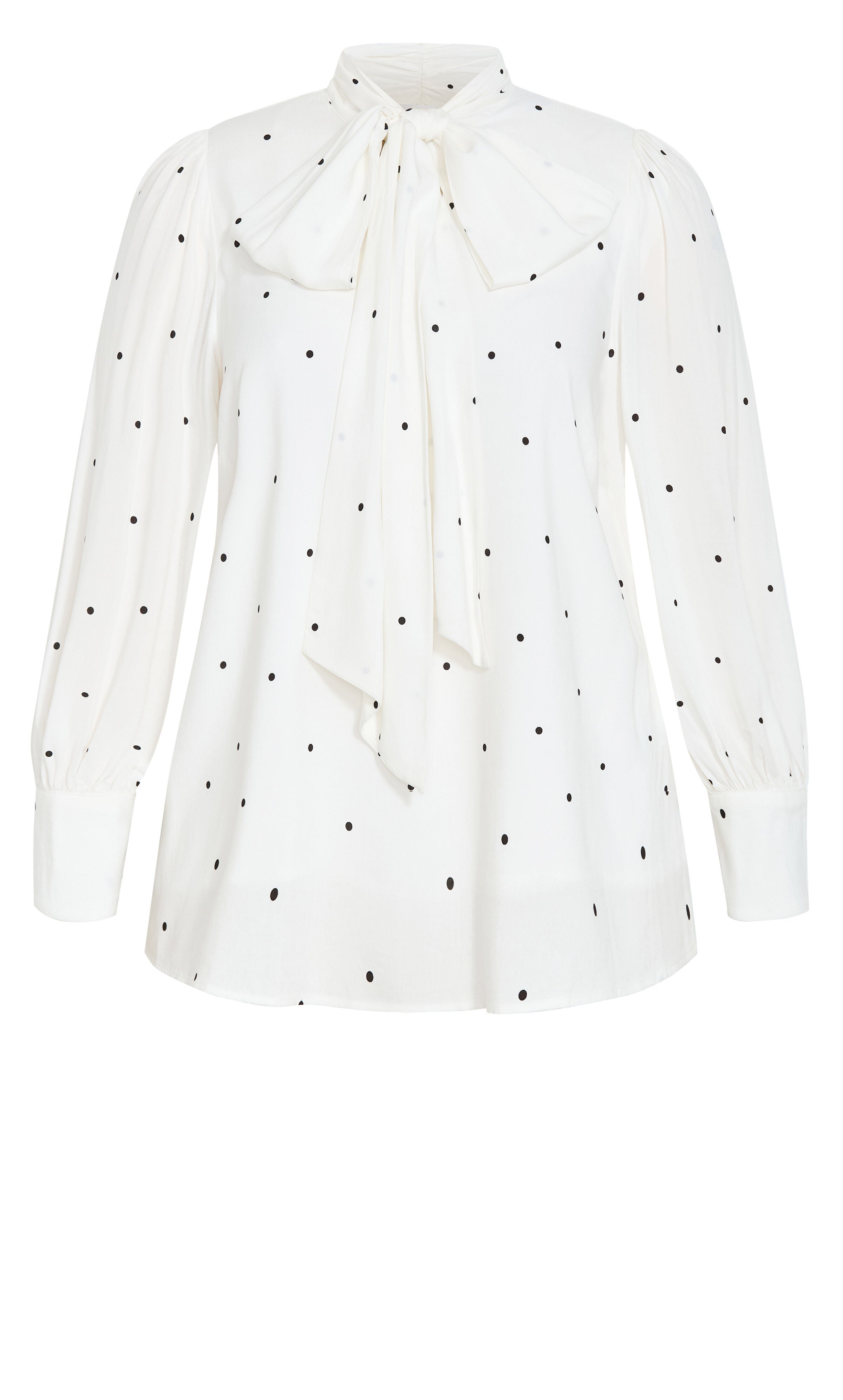 Kensie Spot Neck Tie Top, WHITE, alternate image number 5