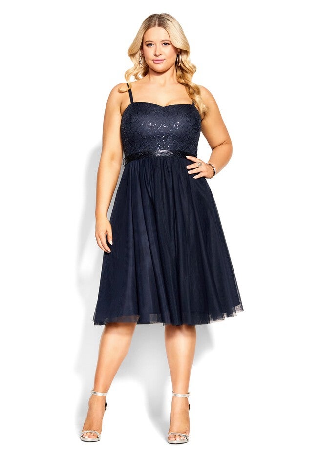 Sequin Elsa Dress - sapphire, BLUE, alternate image number 2