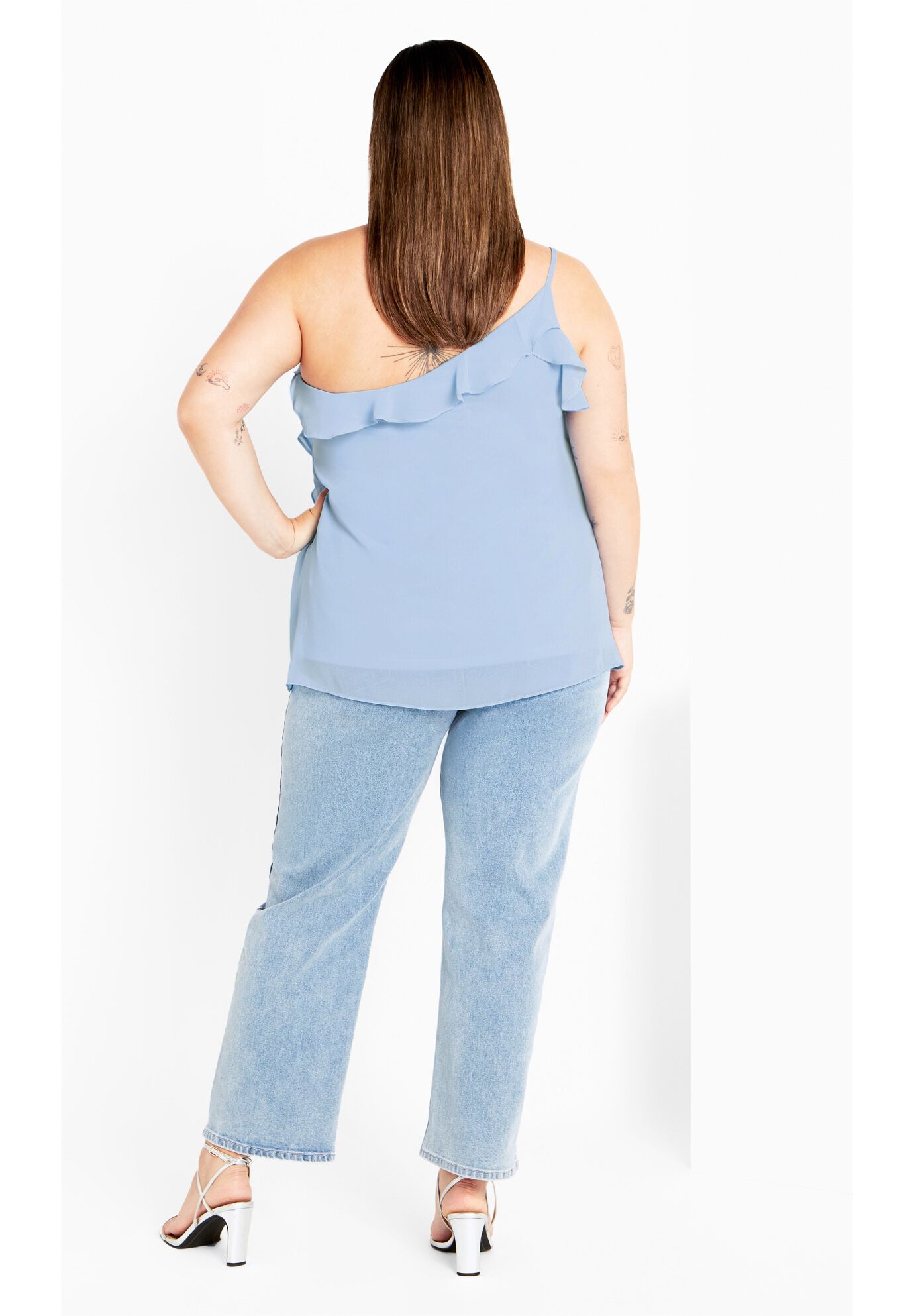 Ruffle Rita Top - baby blue, BLUE, alternate image number 3