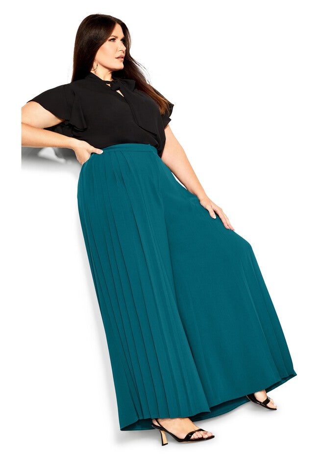 Avalina Pant - teal, GREEN, on-hover image number null