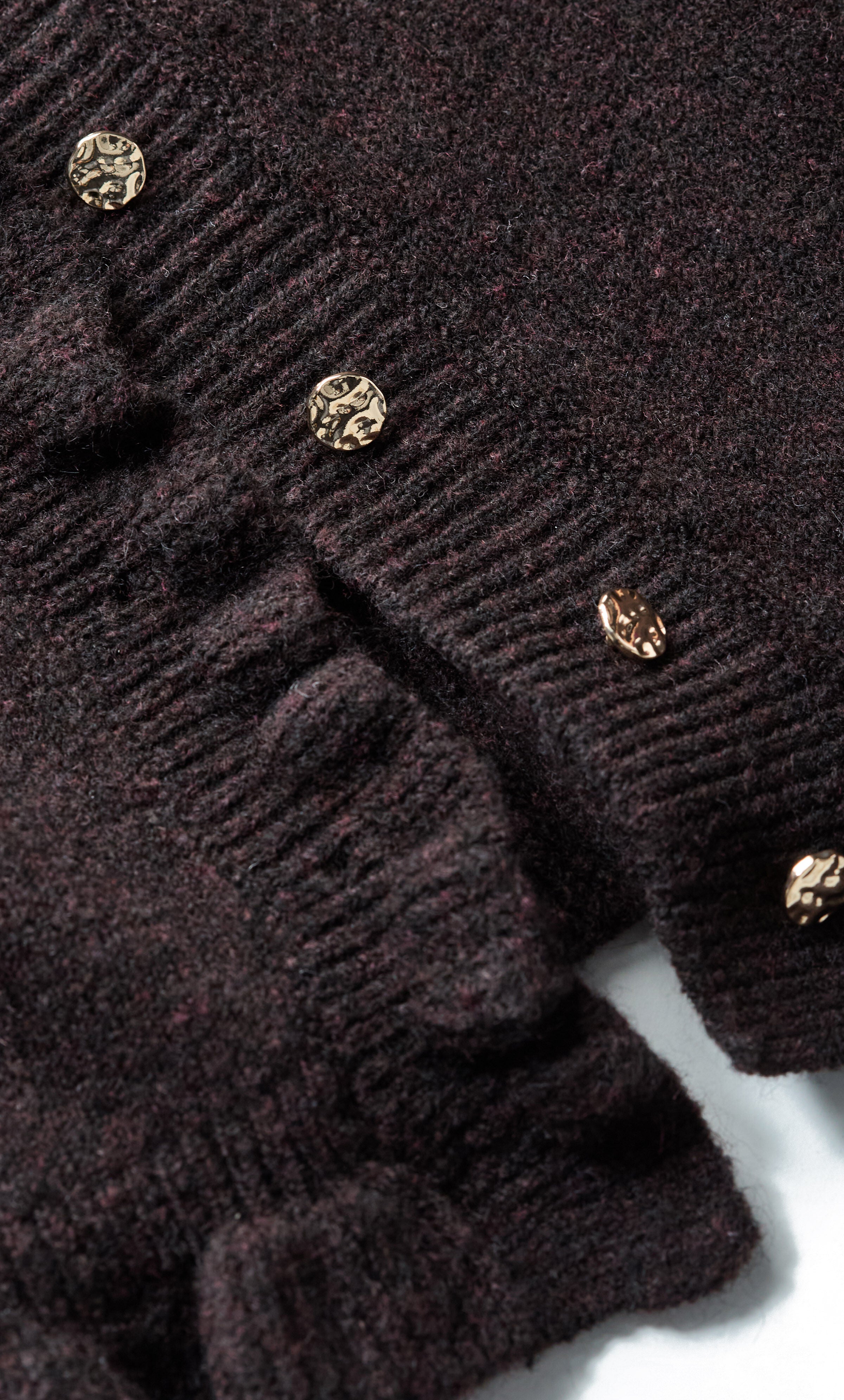 Florence Frill Cardigan, BROWN, alternate image number 6