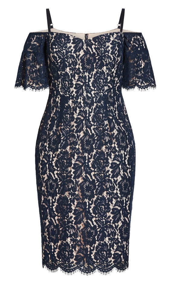 Lace Whisper Dress - navy, BLUE, alternate image number 2