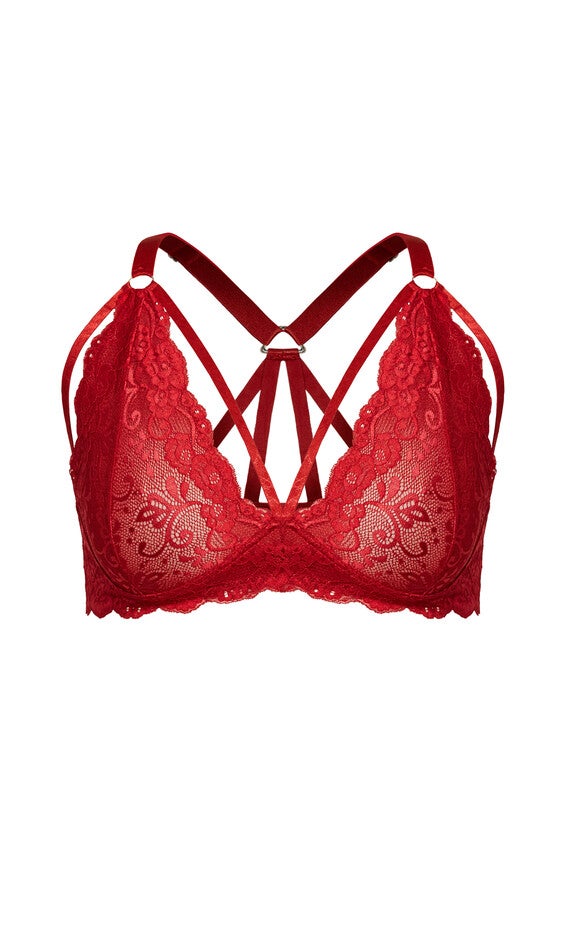 Sophie Strappy Bralette - shiraz, RED, alternate image number 3