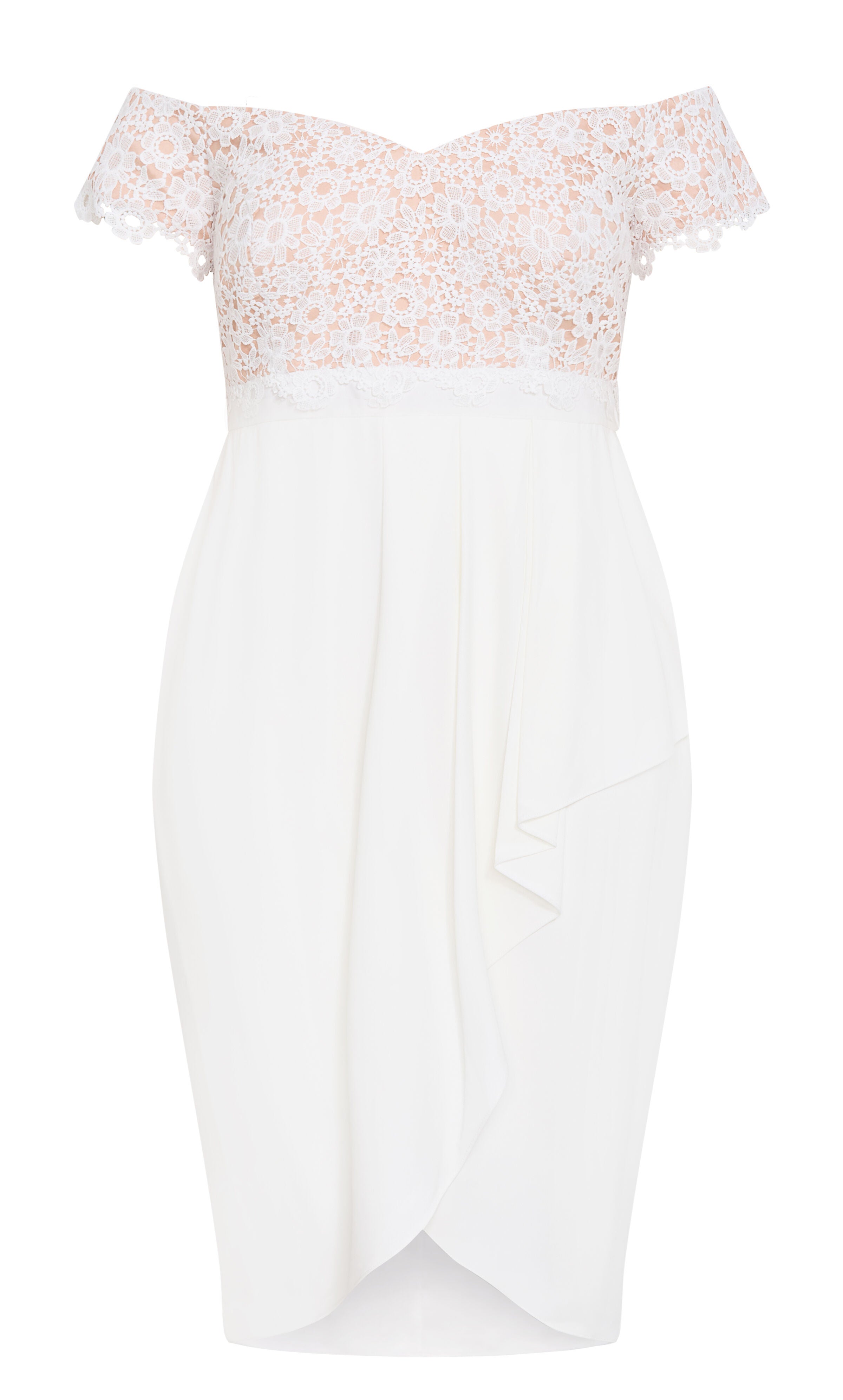 Lace Glamour Midi Dress - ivory, WHITE, alternate image number 4