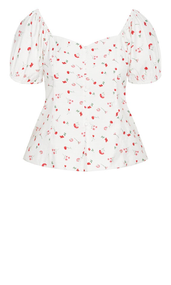 Daydreamer Print Top - ivory, WHITE, alternate image number null