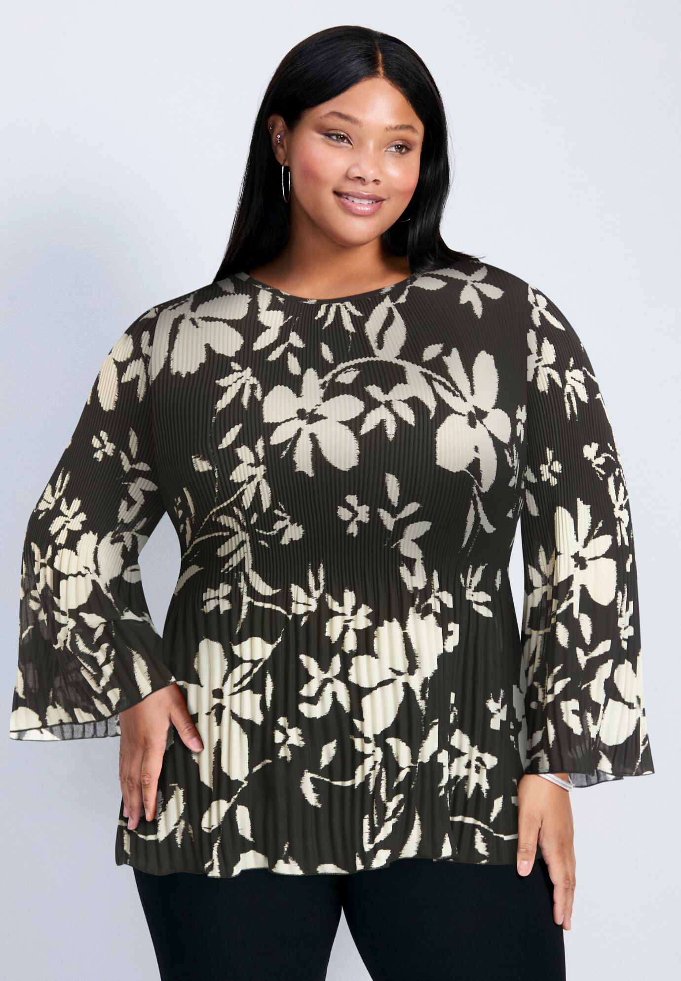 Jay Pleat Blouse, SILHOUETTE BLOOM, hi-res image number 0