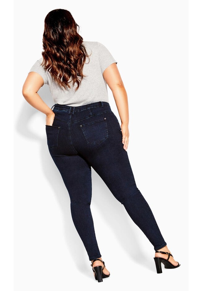 Harley Hi Waist Jean - dark denim, BLUE, alternate image number 2