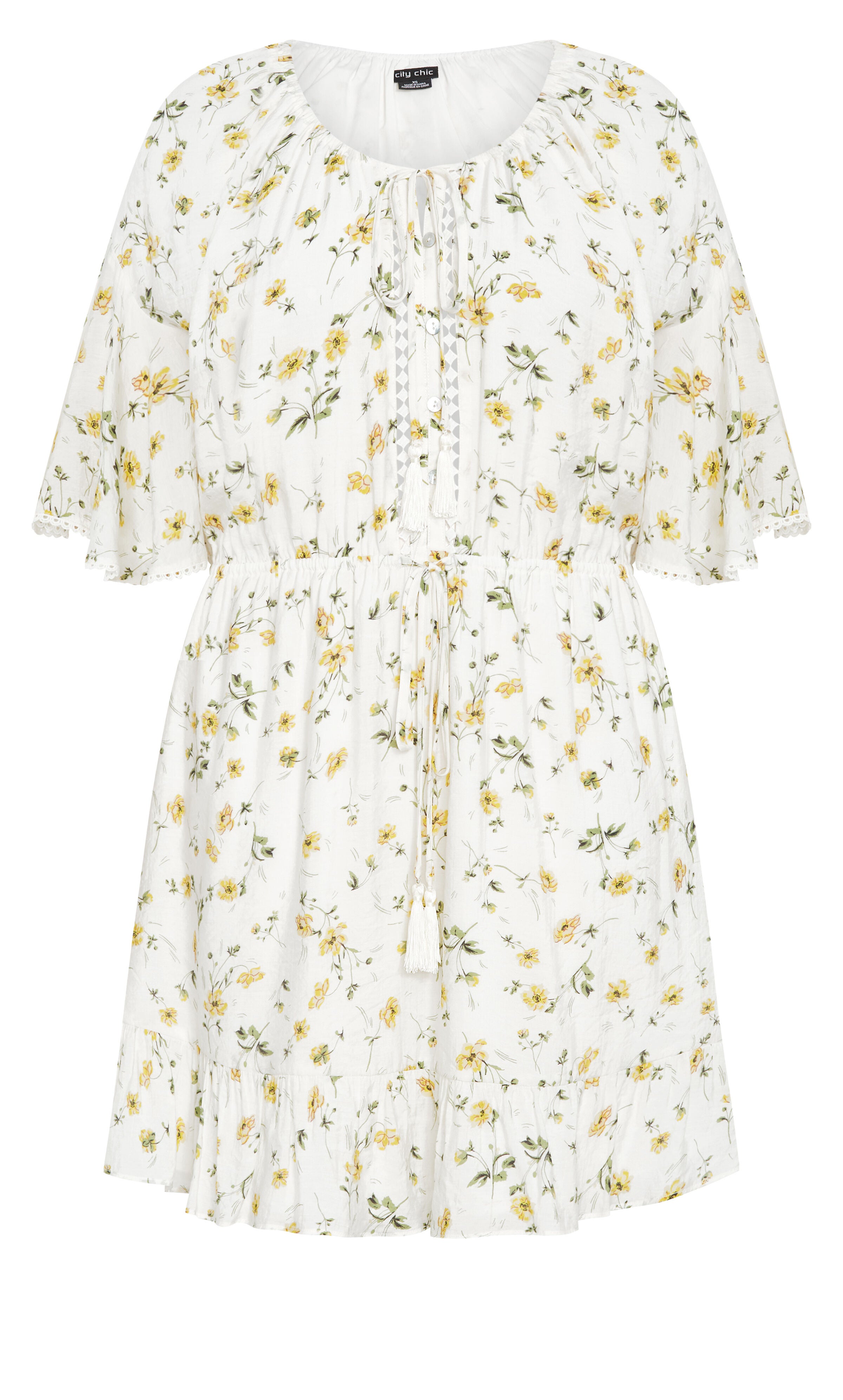 Ayanna Dress - print, WHITE, alternate image number 3