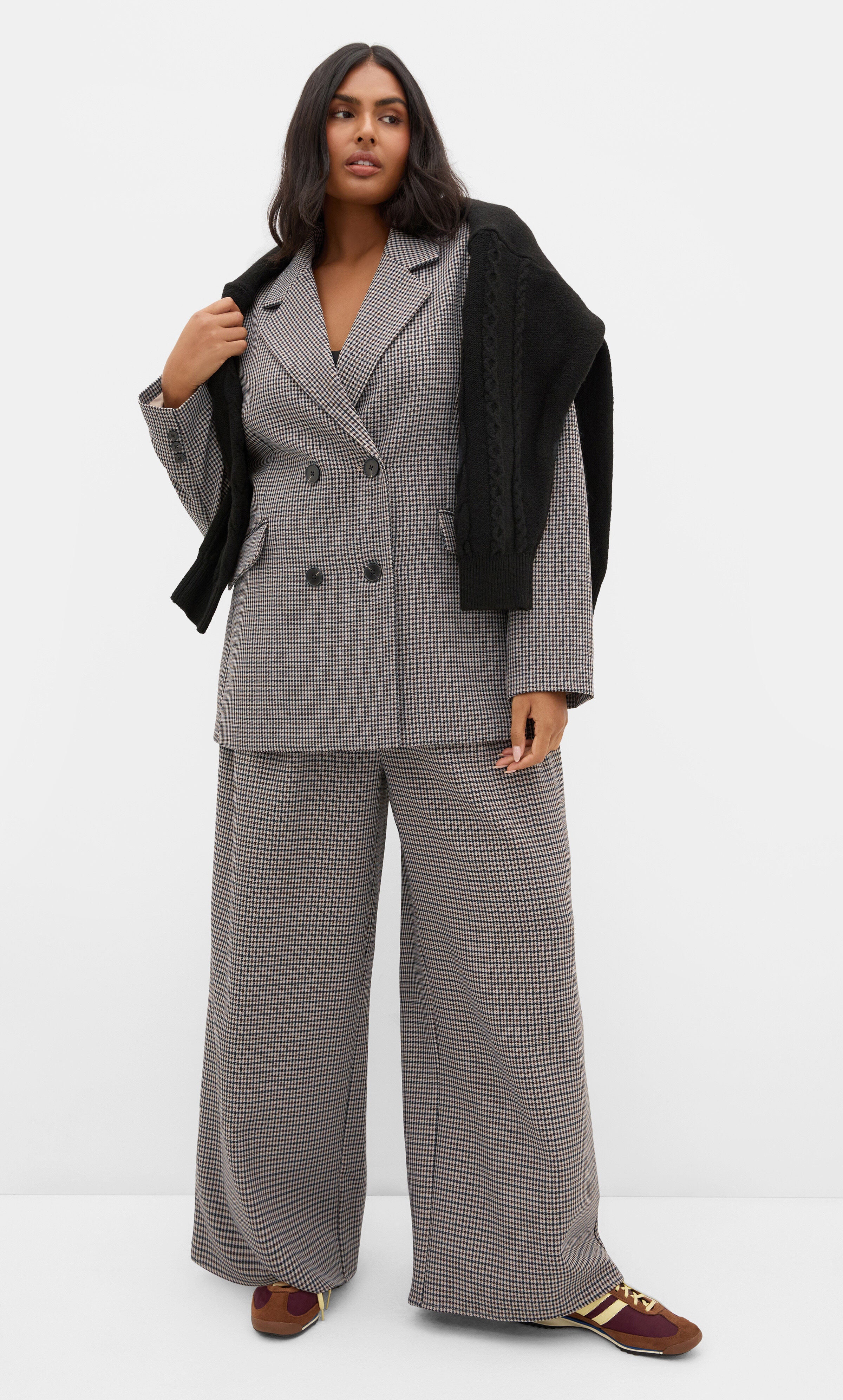 Tiana Plaid Jacket, BEIGE, alternate image number 4
