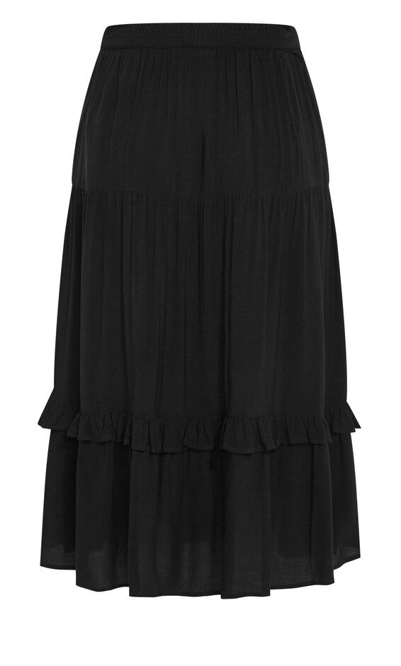 Devine Beauty Plain Skirt - black, BLACK, alternate image number null
