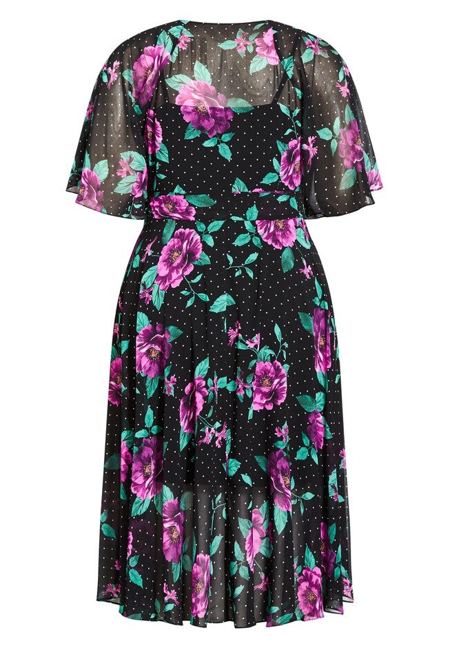 Willow Dress - black spot, BLACK, alternate image number null
