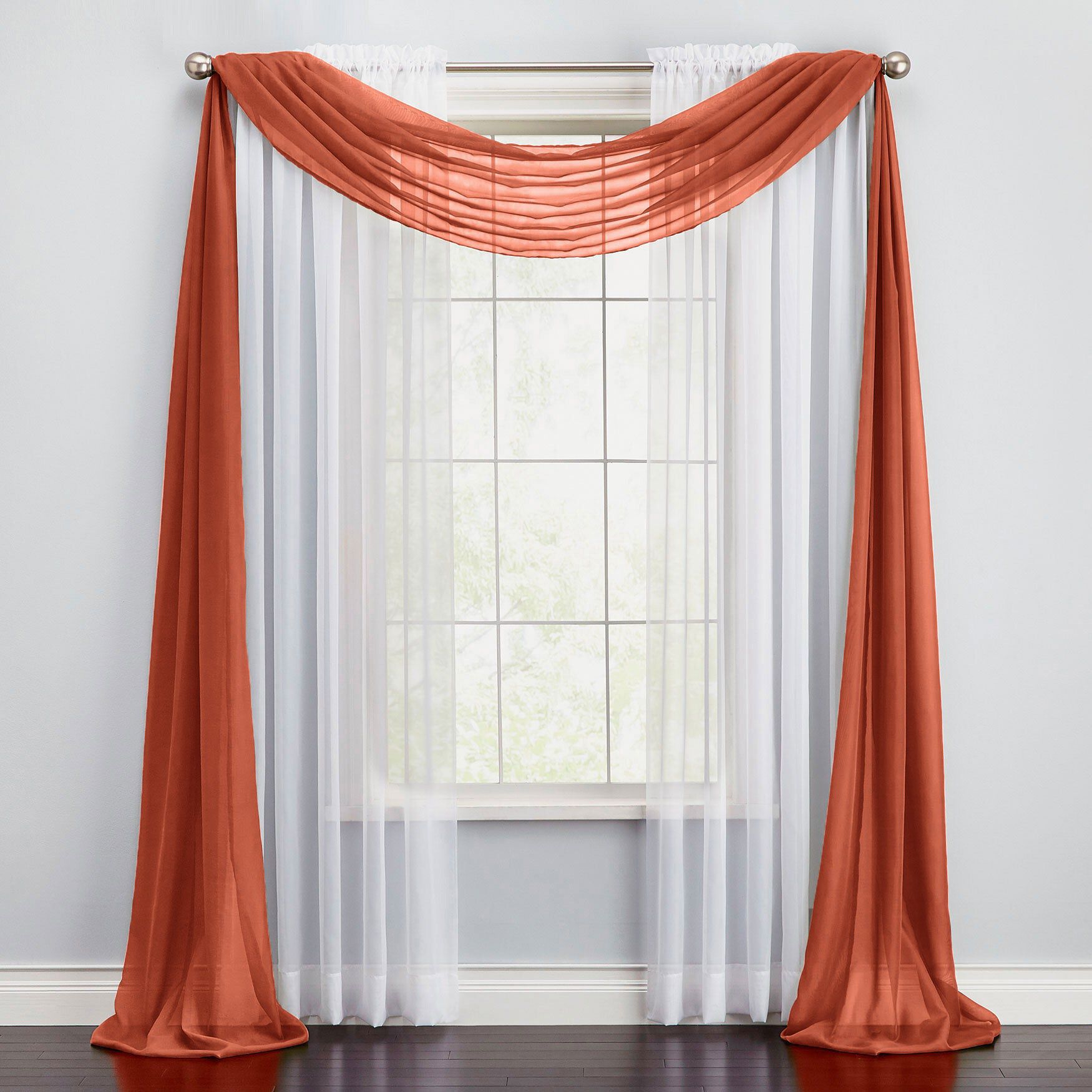 BH Studio Sheer Voile Scarf Valance