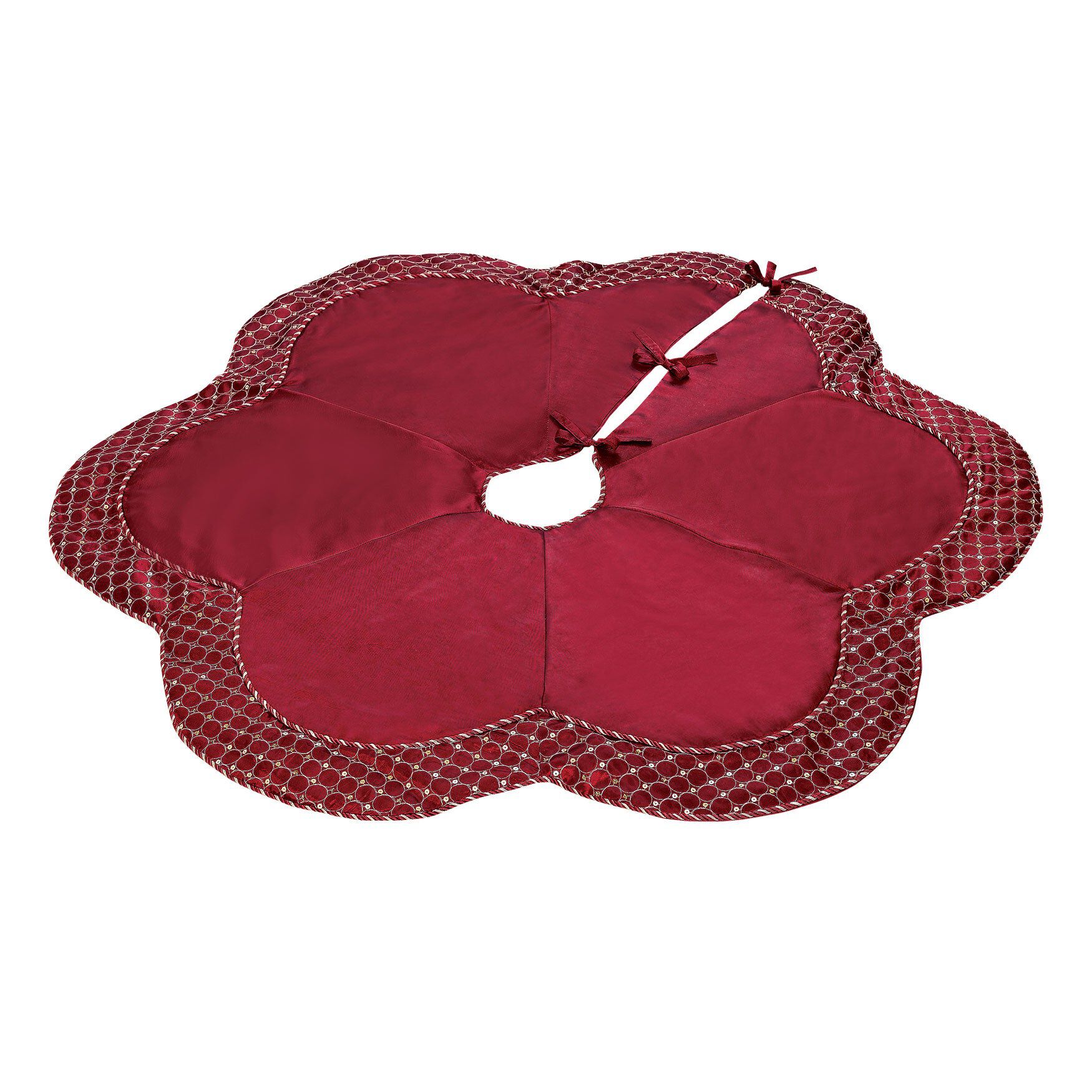 Scallop Edge Border Christmas Tree Skirt