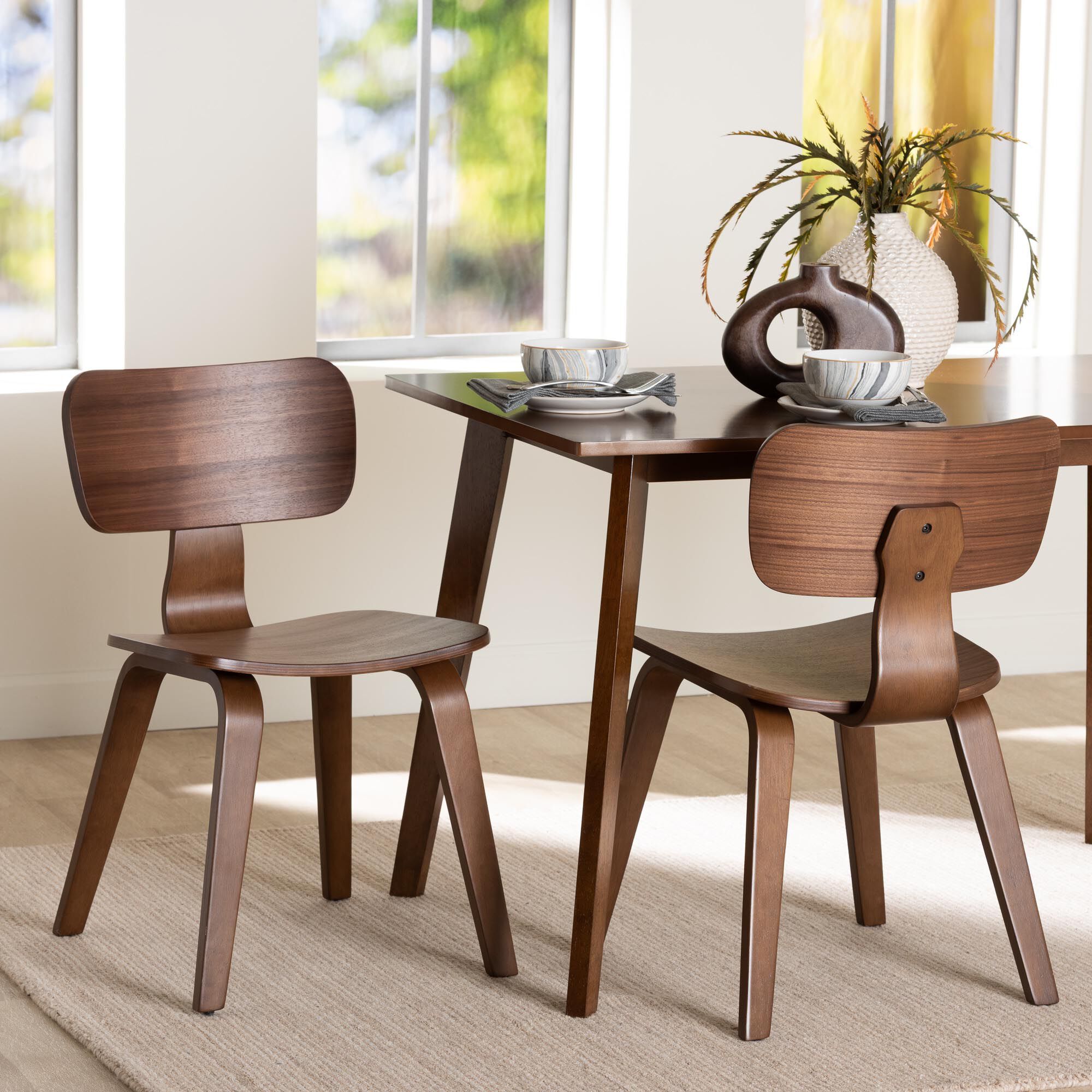 Billie Wood 2-Piece Dining Chair Set